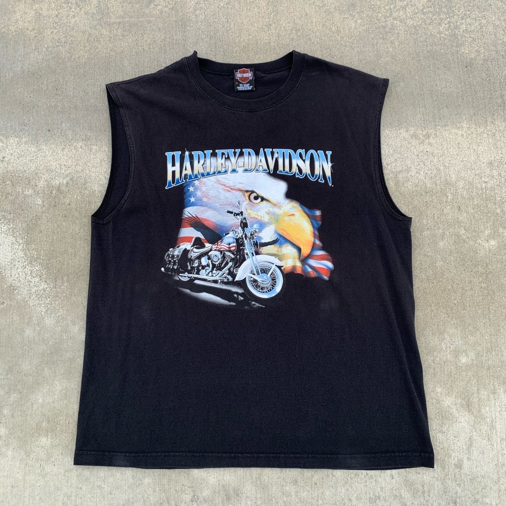 VINTAGE HARLEY DAVIDSON CUT-OFF TEE SHIRT